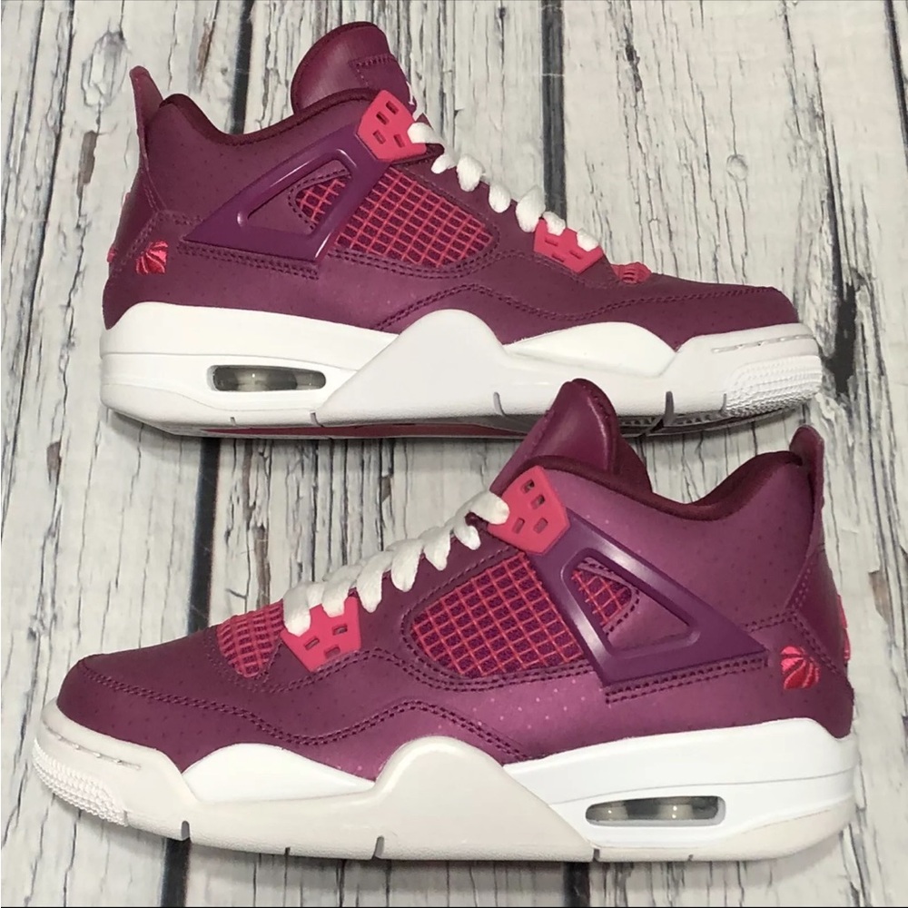 Air Jordan 4 Retro Size 7y..women 8.5..487724-661 For The Love of the Game Berry - Picture 4 of 4